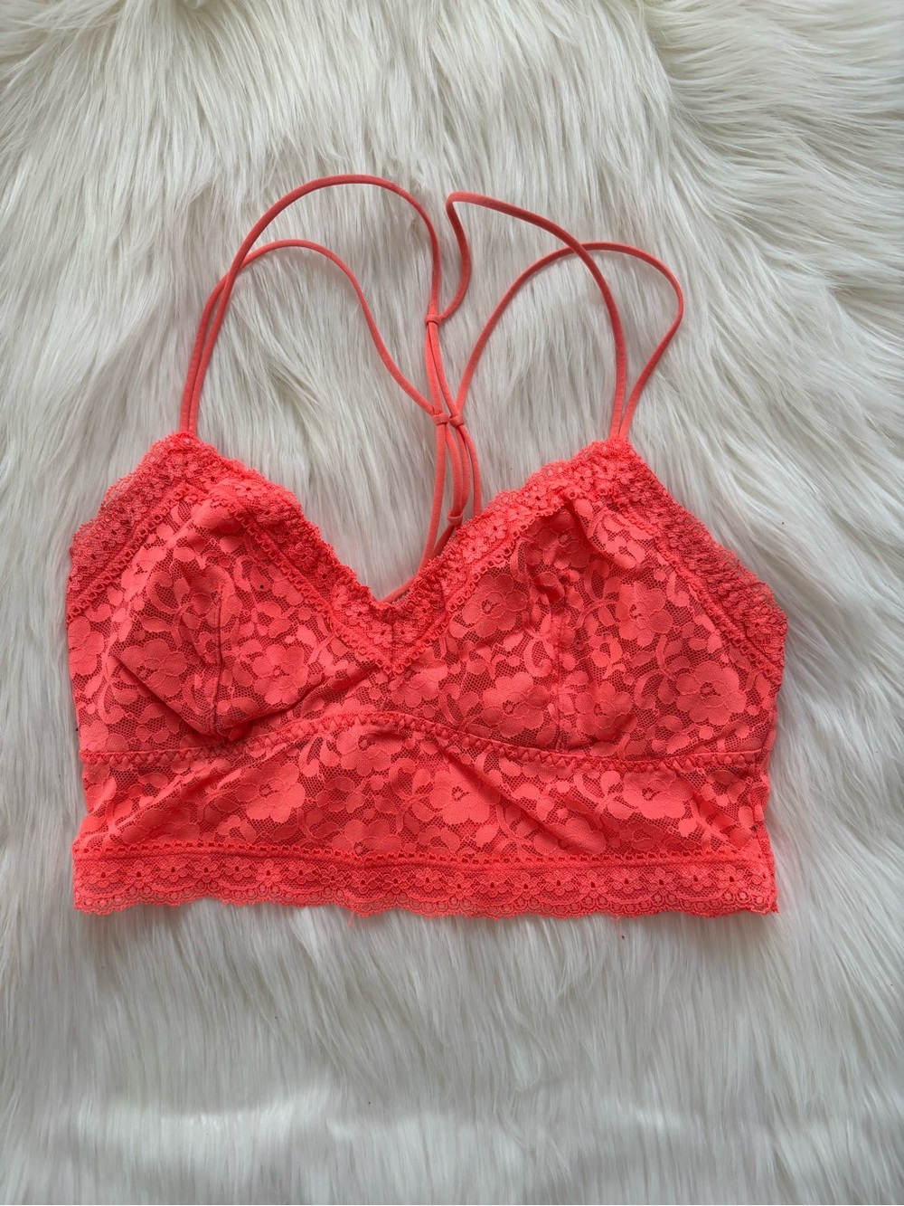 Gilly Hicks Coral Lace Bralette